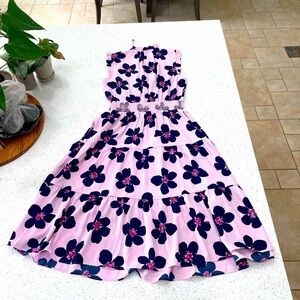 NWT KATE  SPADE Floral Print, A-Line, Sleeveless, Midi Length Dress. Size XS